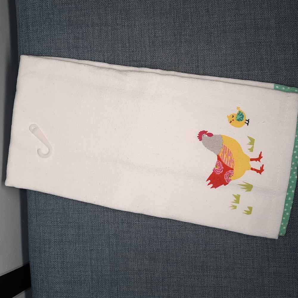 Easter Bunny Spring Farm Animals Dual Purpose Kitchen Dish Towels Fun Set - Picture 4 of 11